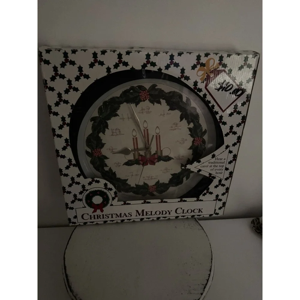 Mark Feldstein Christmas Melody Musical Christmas Wall Clock Vintage Jerry Schur